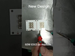 Módulo LED UV 60W Lâmpadas de cristal Lente de quartzo 365nm a 405nm LED Curagem UV